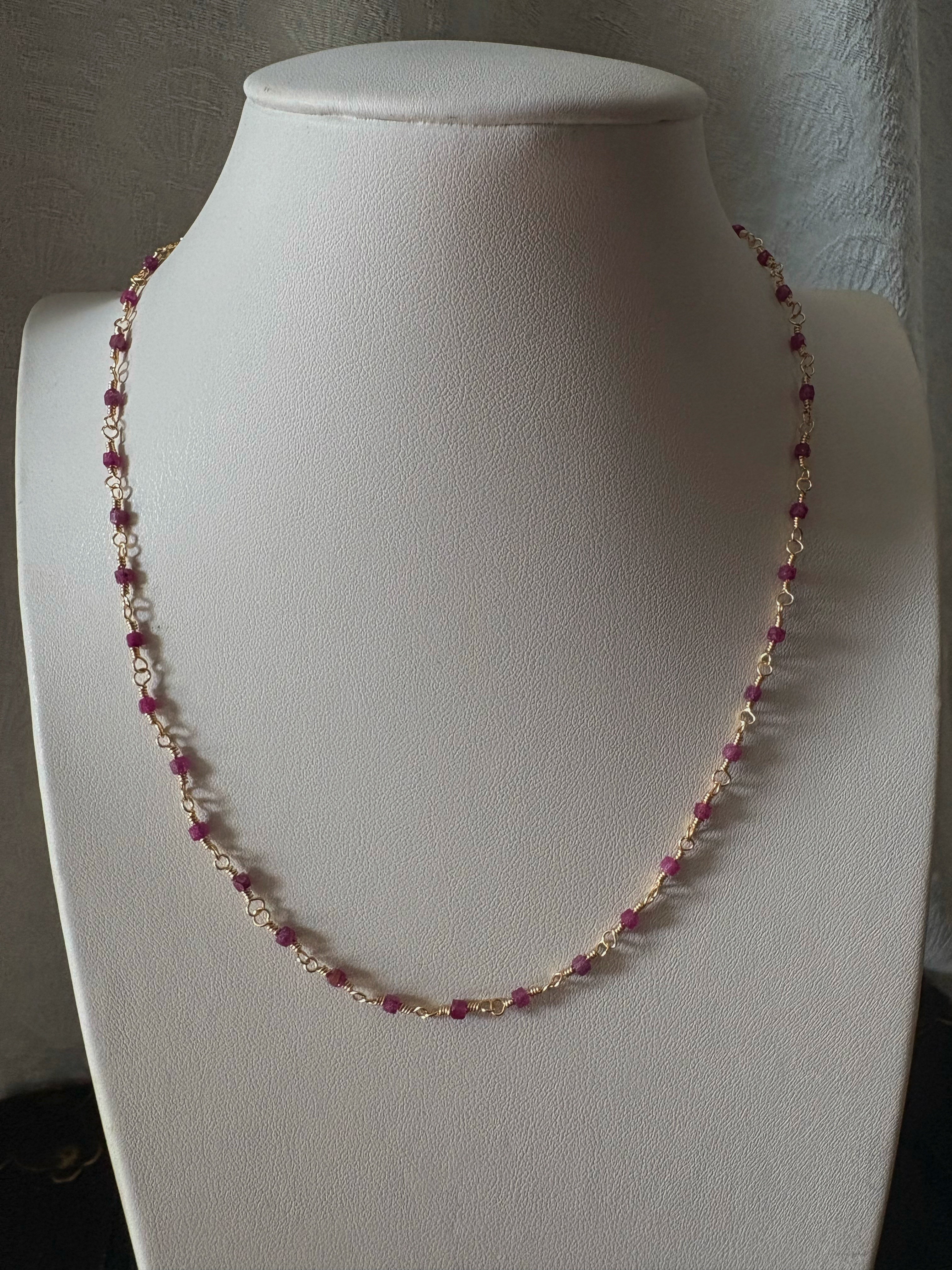 Sally's Ruby Chain Necklace