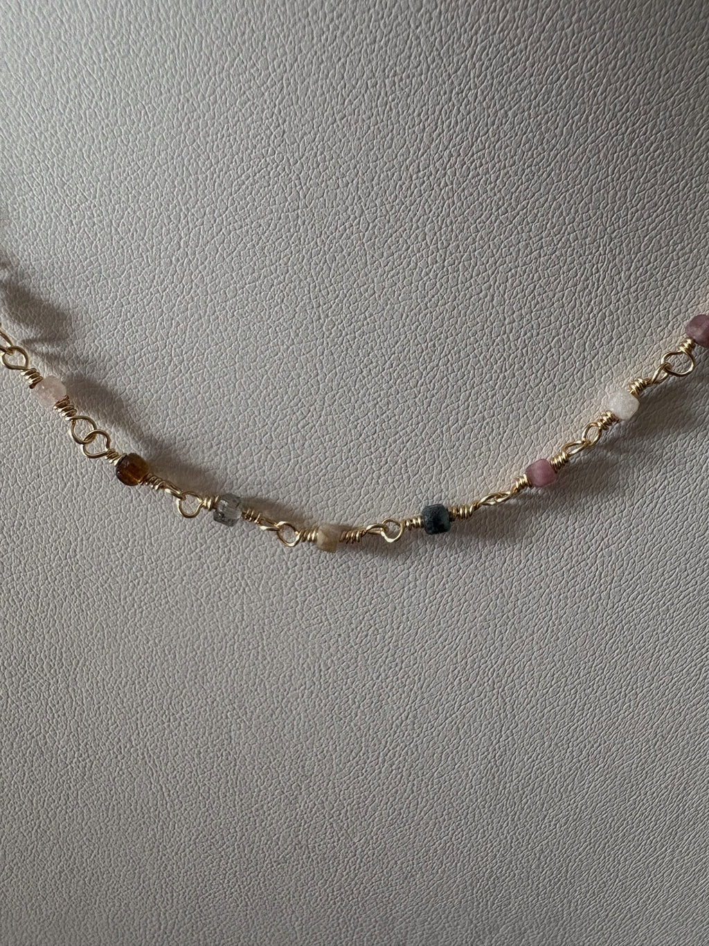 Delicate Gemstone Chain in Tourmaline