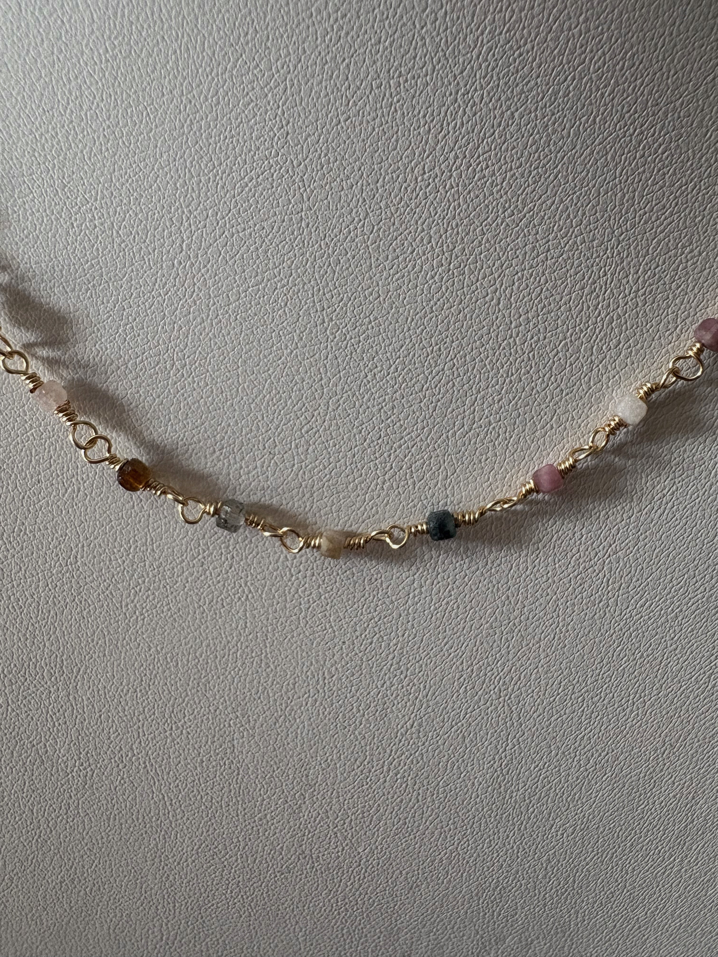 Delicate Gemstone Chain in Tourmaline