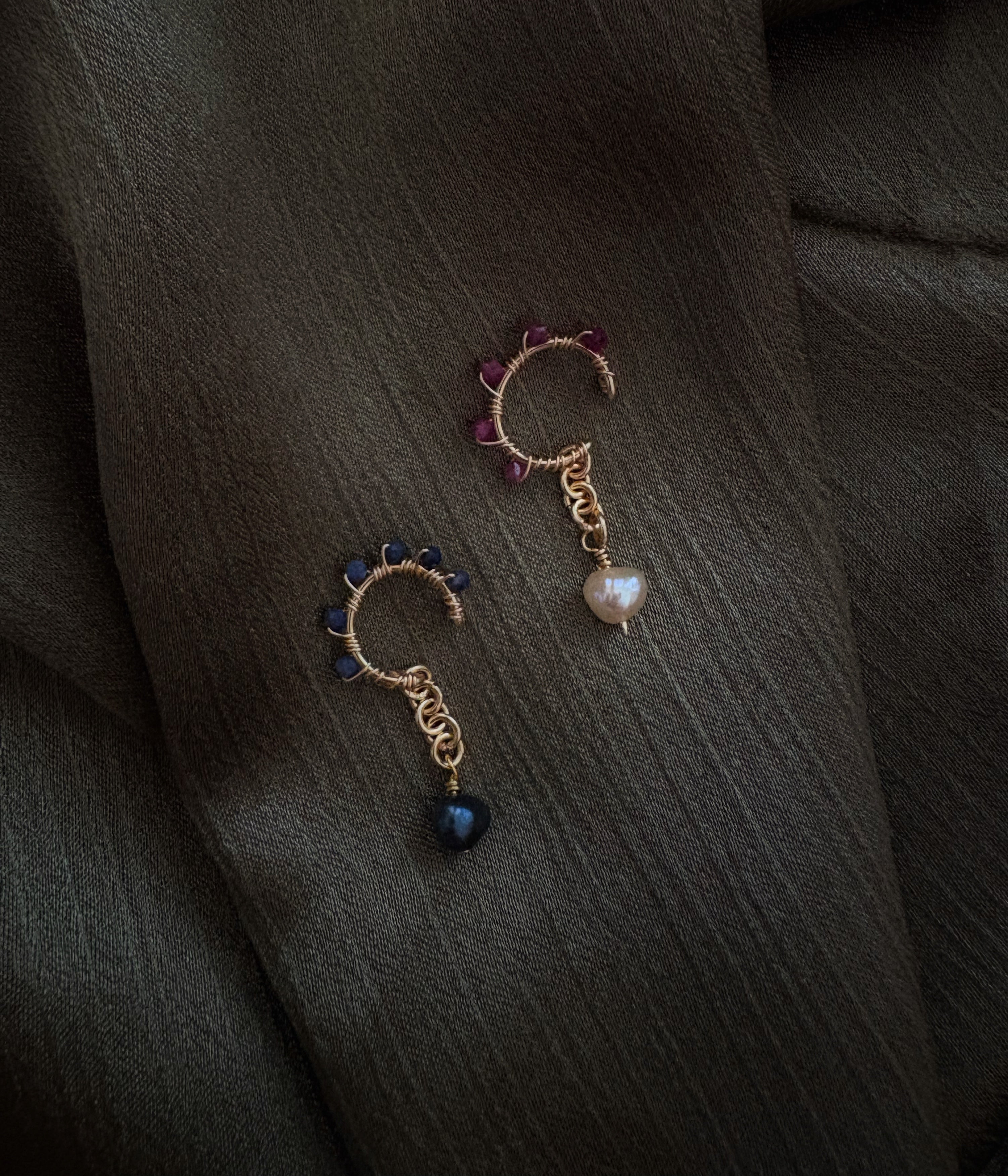 Chloe Ear Cuff in Sapphire