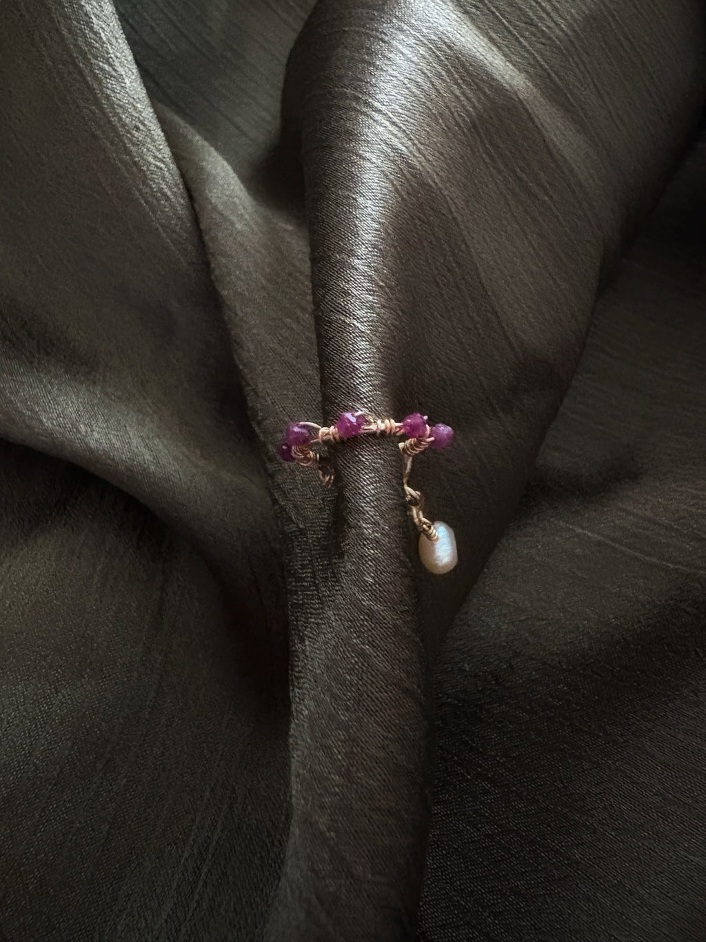 Chloe Ear Cuff in Ruby