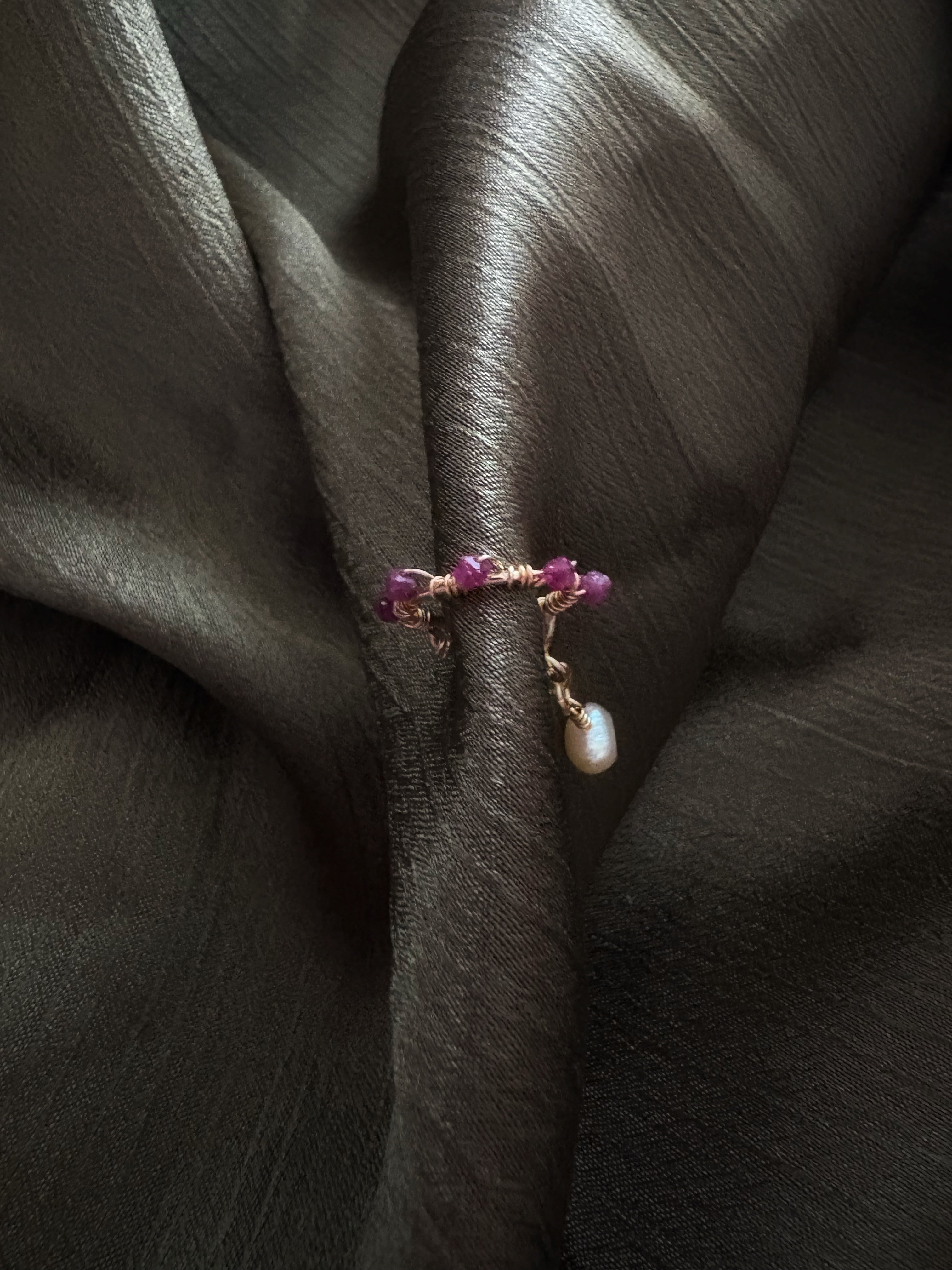 Chloe Ear Cuff in Ruby
