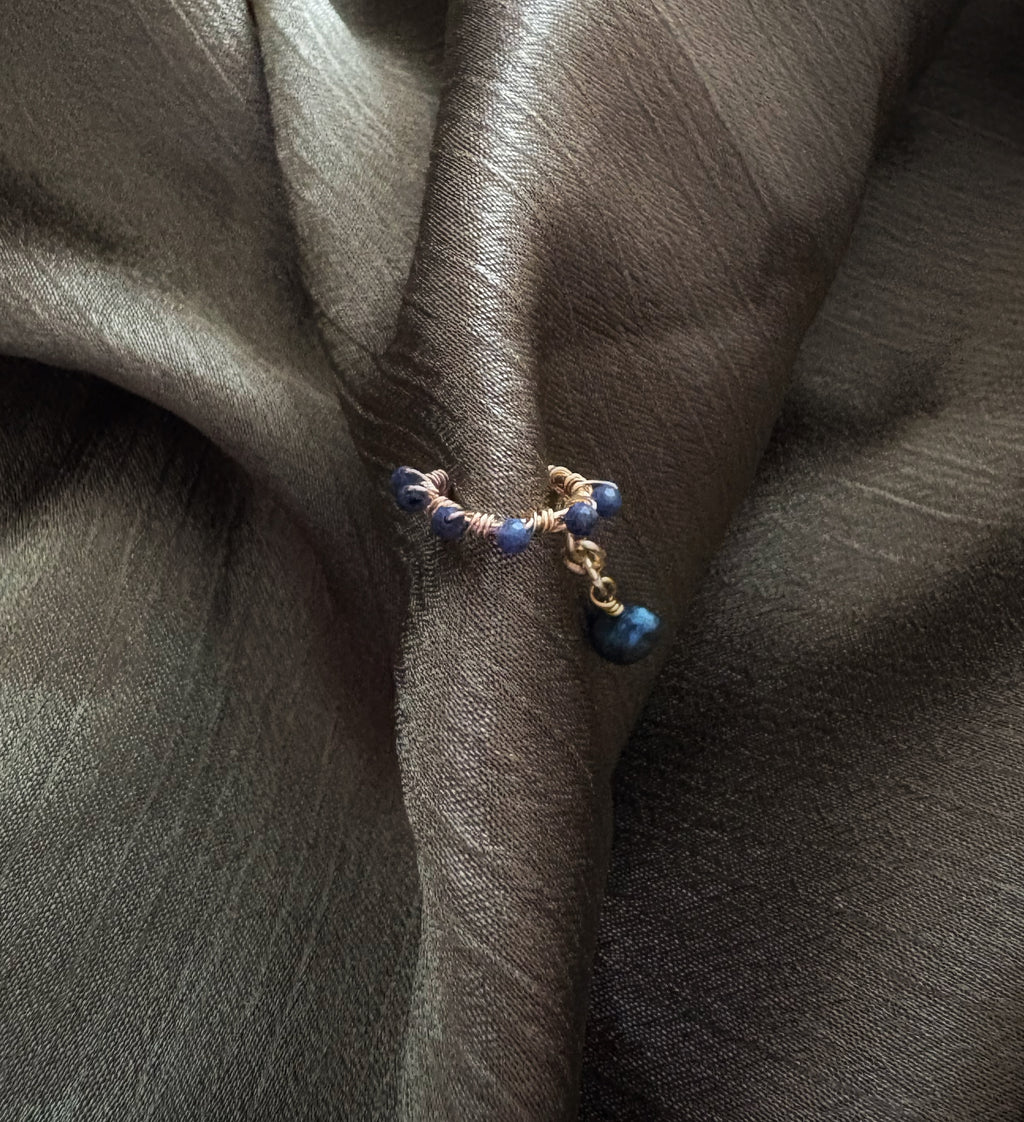 Chloe Ear Cuff in Sapphire