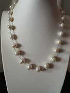 Large Pearl Necklace in Silver