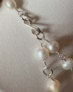 Large Pearl Necklace in Silver