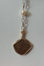 Long Lariat Coin Necklace
