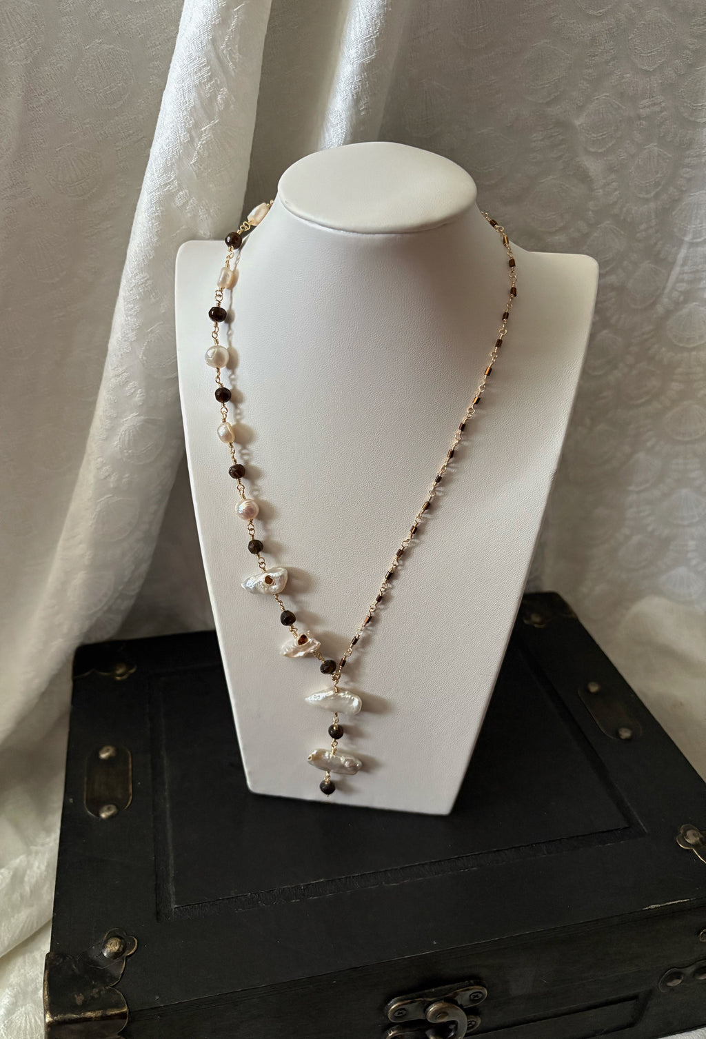 Asymmetrical Necklace with Brown Tourmaline