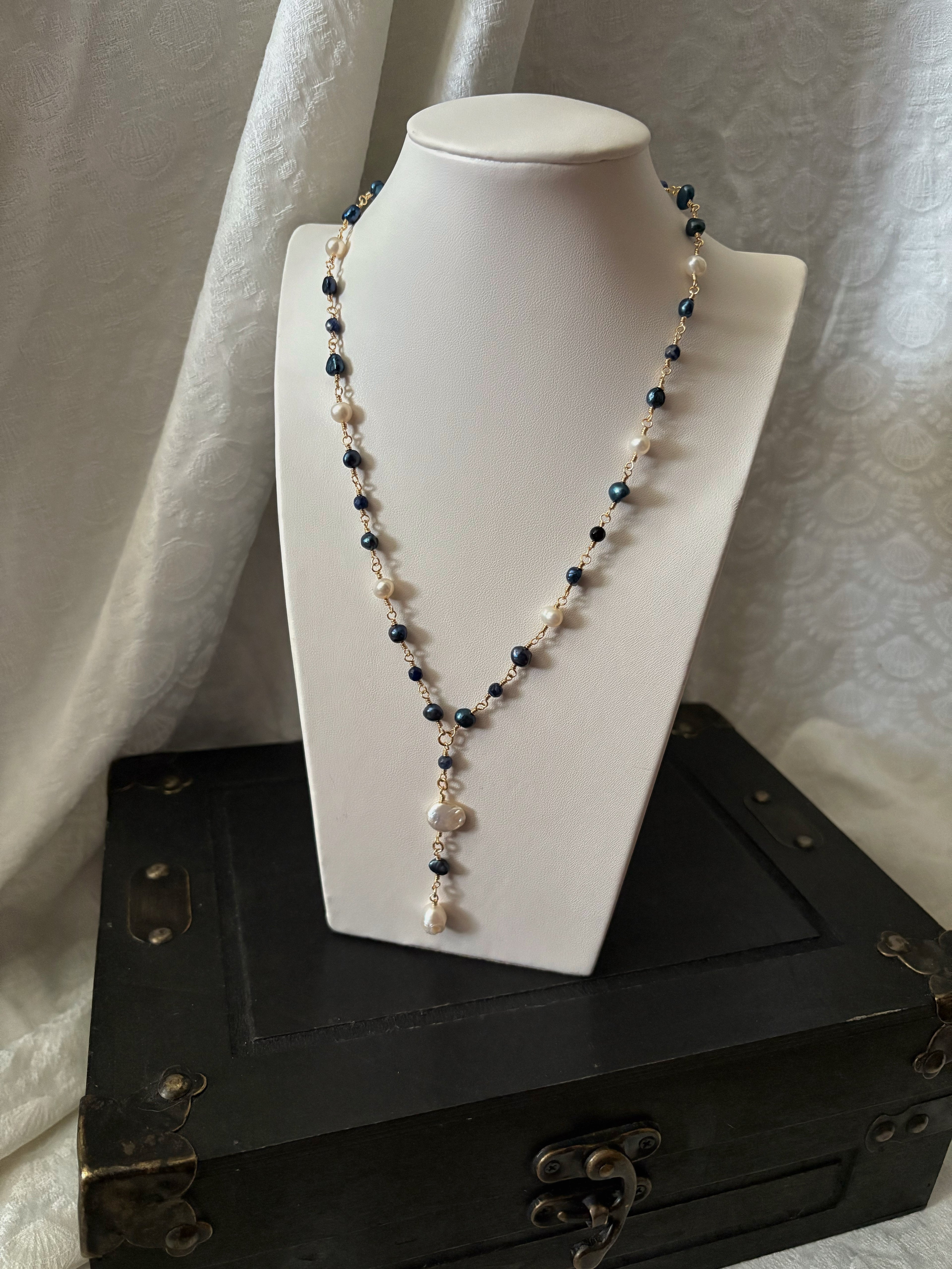 A Secret Pirate Necklace in Blue