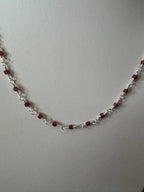 Delicate Gemstone Chain in Garnet