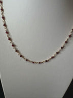 Delicate Gemstone Chain in Garnet