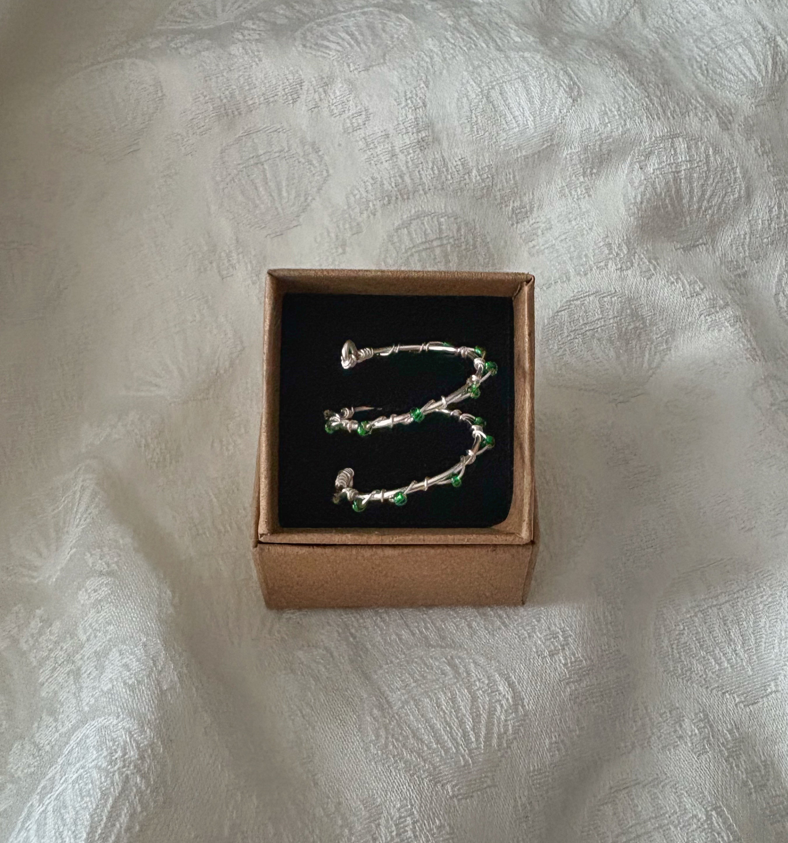 Sparkly Wrap Ring in Green