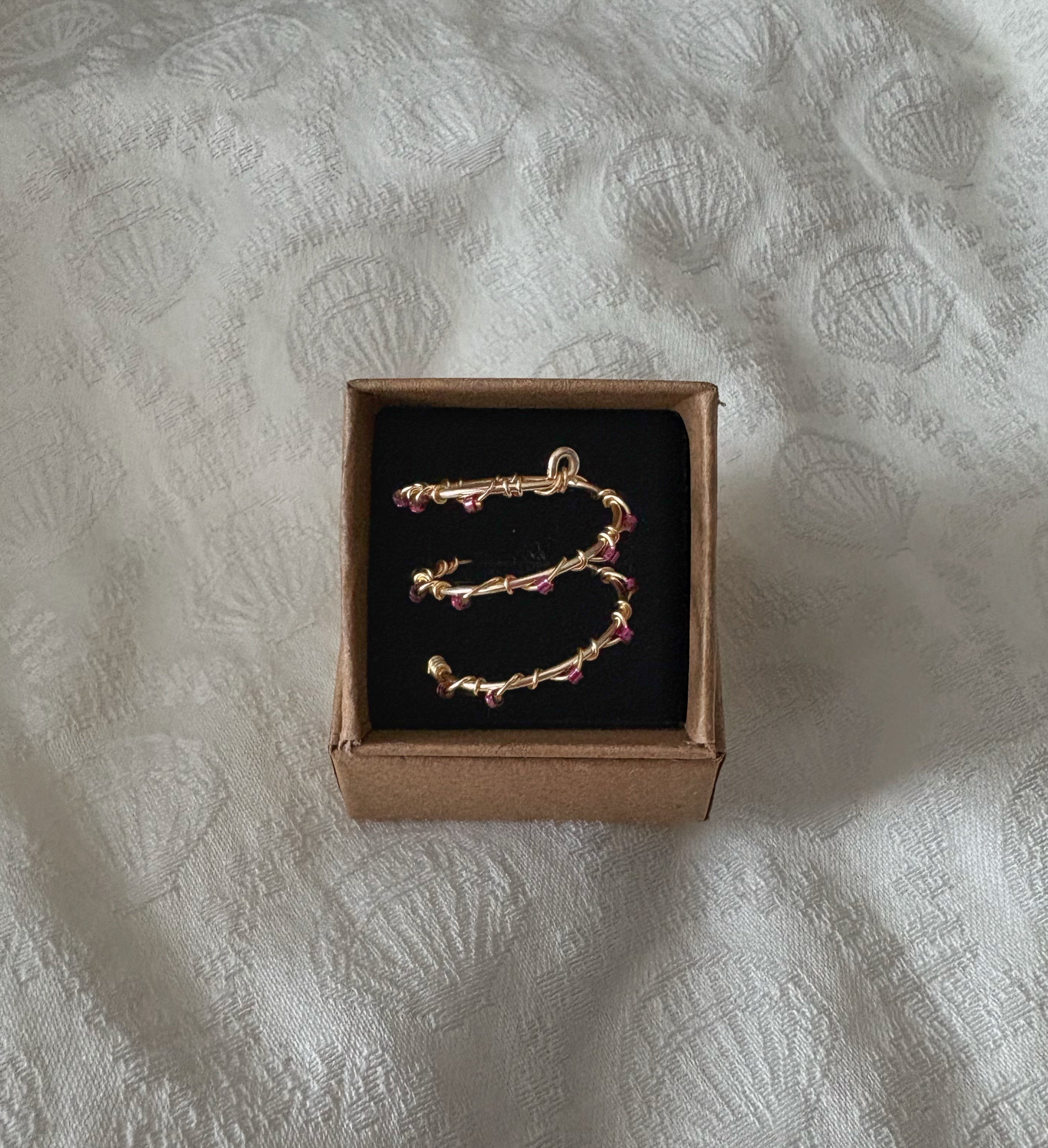 Sparkly Wrap Ring in Purple