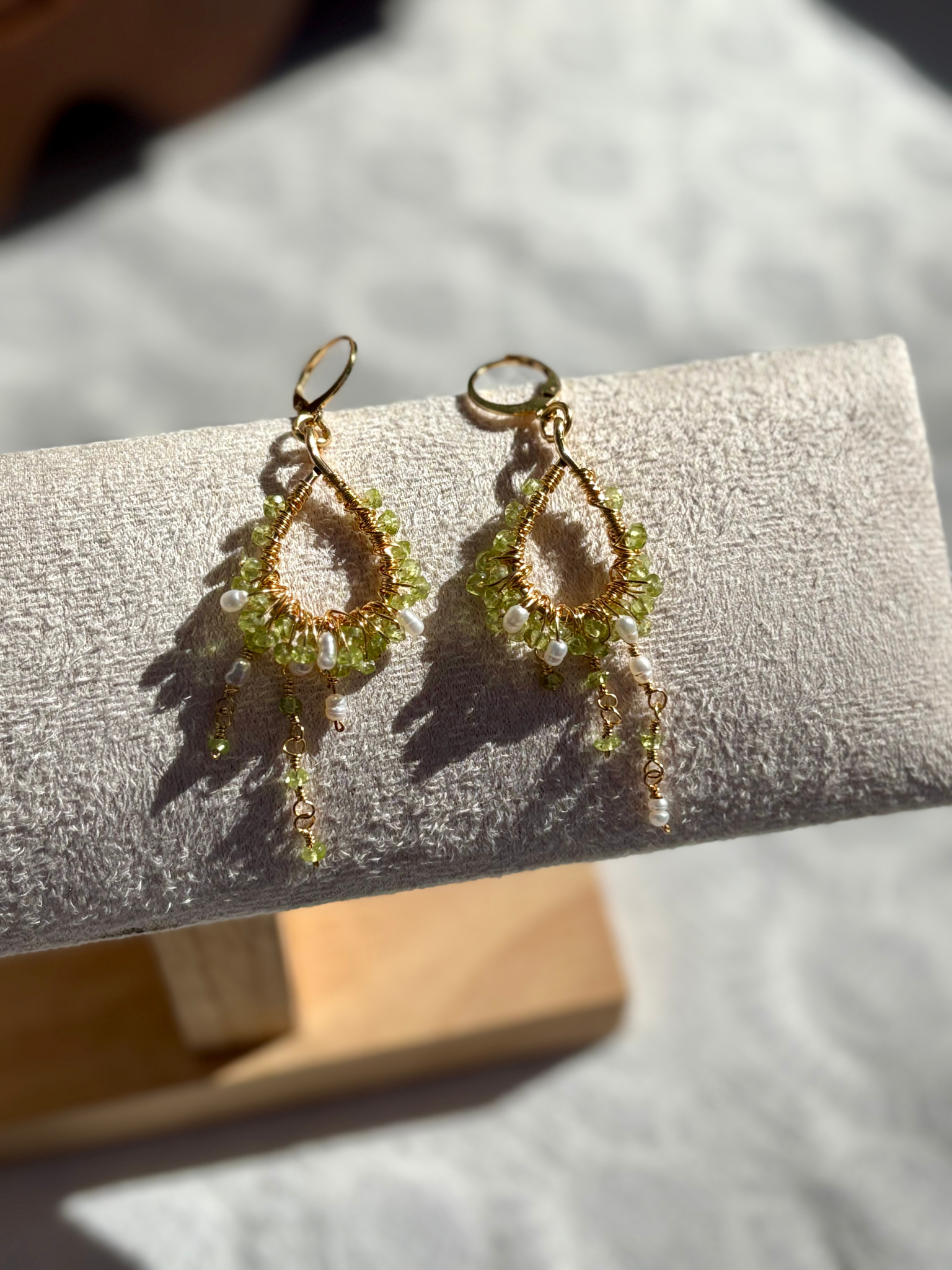 Lichen & Pearl Earrings